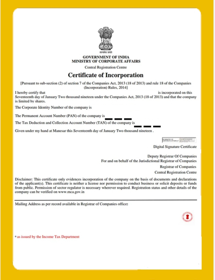 AN JEWELLERS Certified Gold & Diamond Certificate